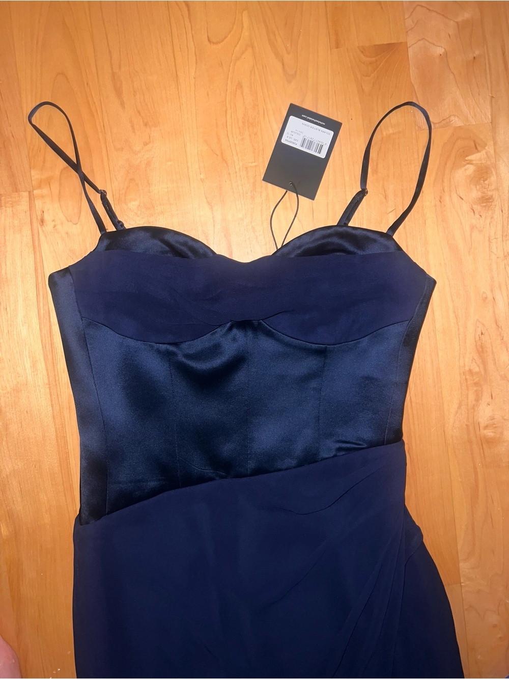NWT Nicholas Navy Corset Top Silk Dress